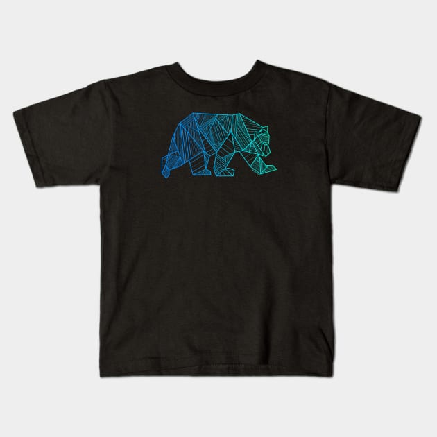 Geometric Bear Wild Alaska Mountain Animal Hipster Gay Bear | BearlyBrand Kids T-Shirt by The Bearly Brand